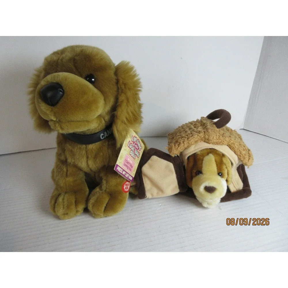 Canine Crooners Lip-Sync Classic Love Song Dog Musical Plush Sings I Can't Stop